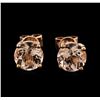 Image 1 : 14KT Rose Gold 1.60ctw Morganite Earrings