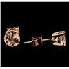 Image 2 : 14KT Rose Gold 1.60ctw Morganite Earrings