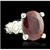 Image 2 : SILVER 9.00ct Ruby Ring