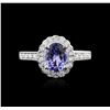 Image 1 : 14KT White Gold 1.44ct Tanzanite and Diamond Ring
