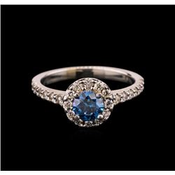 1.00ctw Blue Diamond Ring - 14KT White Gold