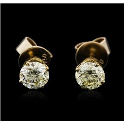 14KT Yellow Gold 1.17ctw Diamond Stud Earrings