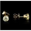 Image 2 : 14KT Yellow Gold 1.17ctw Diamond Stud Earrings