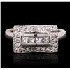Image 1 : 14KT White Gold 0.77ctw Diamond Ring