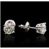 Image 2 : 14KT White Gold 1.34ctw Diamond Solitaire Earrings