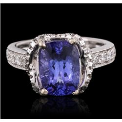 18KT White Gold 3.06ct Tanzanite and Diamond Ring