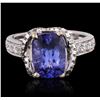 Image 1 : 18KT White Gold 3.06ct Tanzanite and Diamond Ring