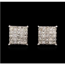 2.00ctw Diamond Earrings - 14KT White Gold