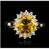 Image 1 : 14KT Yellow Gold 2.30ct Citrine and Diamond Ring