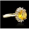 Image 2 : 14KT Yellow Gold 2.30ct Citrine and Diamond Ring