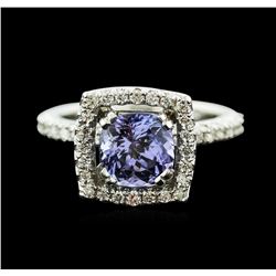 14KT White Gold 2.43ct Tanzanite and Diamond Ring