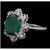 Image 2 : 14KT White Gold 2.48ct Emerald and Diamond Ring