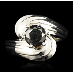 14KT White Gold 1.27ct Black Diamond Ring