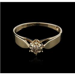 14KT Yellow Gold 0.10ct Diamond Solitaire Ring