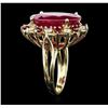 Image 3 : 14KT Yellow Gold 20.62ctw Ruby and Diamond Ring