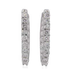 14KT White Gold 1.62ctw Diamond Earrings