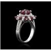 Image 3 : 14KT White Gold 4.24ctw Ruby and Diamond Ring