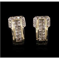 14KT Yellow Gold 1.72ctw Diamond Earrings