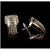 Image 2 : 14KT Yellow Gold 1.72ctw Diamond Earrings