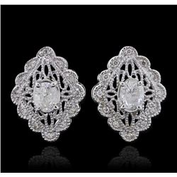 14KT White Gold 1.34ctw Diamond Earrings