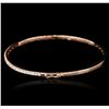 Image 2 : 14KT Rose Gold 0.67ctw Diamond Bangle Bracelet