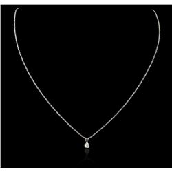 14KT White Gold 0.40ct Diamond Pendant With Chain