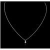 Image 1 : 14KT White Gold 0.40ct Diamond Pendant With Chain