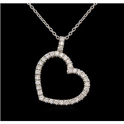 1.50ctw Diamond Heart Pendant With Chain - Platinum