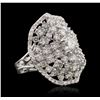 Image 2 : 14KT White Gold 3.86ctw Diamond Ring