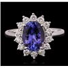 Image 1 : 14KT White Gold 2.33ct Tanzanite and Diamond Ring