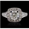 Image 1 : 14KT White Gold 2.01ctw Diamond Ring
