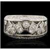 Image 1 : 14KT White Gold 1.05ctw Diamond Ring
