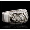 Image 2 : 14KT White Gold 1.05ctw Diamond Ring