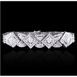 18KT White Gold 3.43ctw Diamond Bracelet