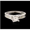 Image 1 : Platinum 0.86ctw Diamond Ring