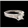 Image 2 : Platinum 0.86ctw Diamond Ring