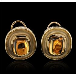 14KT Yellow Gold Citrine Earrings