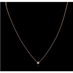 14KT Rose Gold 0.09ct Diamond Solitaire Necklace