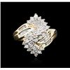 Image 1 : 10KT Two-Tone Gold 1.00ctw Diamond Ring