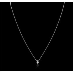 14KT White Gold 0.30ct Diamond Solitaire Necklace