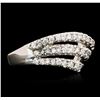 Image 2 : 14KT White Gold 0.35ctw Diamond Ring