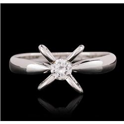 18KT White Gold 0.25ct Round Cut Diamond Ring