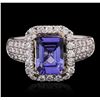 Image 1 : 14KT Two-Tone Gold 2.00ct Tanzanite and Diamond Ring