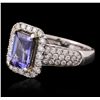 Image 2 : 14KT Two-Tone Gold 2.00ct Tanzanite and Diamond Ring