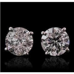 14KT White Gold 1.42ctw Diamond Solitaire Earrings