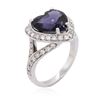 Image 3 : 14KT White Gold 4.22ct Blue Spinel and Diamond Ring
