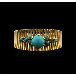 18KT Yellow Gold 1.00ctw Turquoise Ring