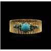 Image 1 : 18KT Yellow Gold 1.00ctw Turquoise Ring