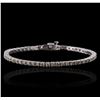 Image 1 : 14KT White Gold 5.34ctw Diamond Tennis Bracelet