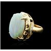 Image 2 : 14KT Yellow Gold 13.37ct Opal and Diamond Ring